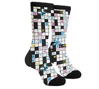 fifbird Chaussettes unisexes pour bowling et course à pied, chaussettes drôles pour homme et femme, Mots croisés, taille unique