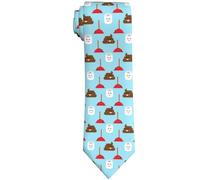 fifbird Cravate fantaisie pour homme - Cravate amusante - Tendance, Émoticône marron kawaii coloscopie rigolote drôle, taille unique