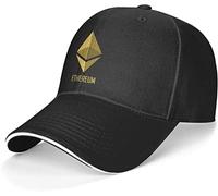 fifbird Ethereum Casquette de baseball classique réglable Doré, Noir , Taille unique