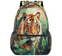 fifbird Grand sac à dos unisexe avec compartiment pour ordinateur portable, pour le travail, les voyages et l'école, le collège, Couleur tropicale Ti-ge, taille unique
