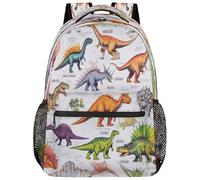 fifbird Grand sac à dos unisexe avec compartiment pour ordinateur portable, pour le travail, les voyages et l'école, le collège, Dinos colorés, taille unique