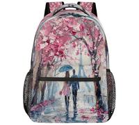 fifbird Grand sac à dos unisexe avec compartiment pour ordinateur portable, pour le travail, les voyages et l'école, le collège, Couleur française Huile Pai, taille unique