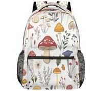 fifbird Grand sac à dos unisexe avec compartiment pour ordinateur portable, pour le travail, les voyages et l'école, le collège, Color-cartoon Mushro, taille unique