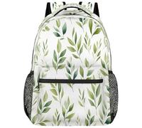 fifbird Grand sac à dos unisexe avec compartiment pour ordinateur portable, pour le travail, les voyages et l'école, le collège, Couleur : feuille botanique, taille unique