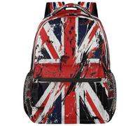 fifbird Grand sac à dos unisexe avec compartiment pour ordinateur portable, pour le travail, les voyages et l'école, le collège, Color-uk Drapeau Splash, taille unique