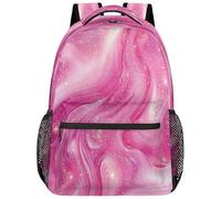 fifbird Grand sac à dos unisexe avec compartiment pour ordinateur portable, pour le travail, les voyages et l'école, le collège, Couleur : rose doré étincelle, taille unique