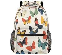 fifbird Grand sac à dos unisexe avec compartiment pour ordinateur portable, pour le travail, les voyages et l'école, le collège, Butte coloré, taille unique