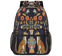 fifbird Grand sac à dos unisexe avec compartiment pour ordinateur portable, pour le travail, les voyages et l'école, le collège, Couleur : vintage Leopar, taille unique