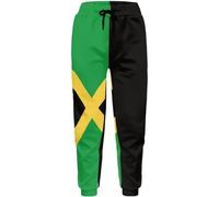 fifbird Joggeurs légers décontractés Pantalon de survêtement slim avec poches, Taille S, Drapeau jamaïque., S