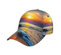 fifbird Last Sun Rays of Over The Sea Waves Casquette de baseball classique pour papa Réglable Respirant Vintage Golf Gym Entraînement Sports de plein air