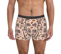 fifbird Lot de 4 caleçons boxeurs pour homme avec ceinture élastique Motif coq et poules, Voyage Rom C à Paris (3), XL