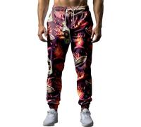 fifbird Pantalon de survêtement amusant des années 80 pour homme, pantalon de jogging athlétique, taille élastique, décontracté, XL, Rouge style mexicain, 34-37