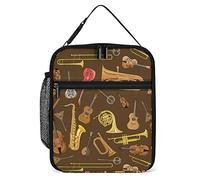 fifbird Sac à déjeuner isotherme avec motif trompette et instrument de musique - Sac fourre-tout isotherme - Cadeau pour femme et homme - Pour le travail et le pique-nique