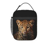 fifbird Sac à déjeuner isotherme imprimé léopard avec fermeture sécurisée