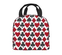fifbird Sac à déjeuner isotherme portable - Grande capacité - Rouge et noir - Grande capacité - Réutilisable - Pour le travail, le pique-nique, l'école - Adultes