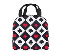 fifbird Sac à déjeuner isotherme portable - Grande capacité - Rouge et noir - Grande capacité - Réutilisable - Pour le travail, le pique-nique, l'école - Adultes