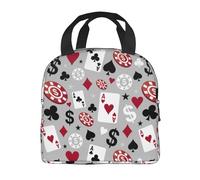 fifbird Sac à déjeuner isotherme portable - Grande capacité - Rouge et noir - Grande capacité - Réutilisable - Pour le travail, le pique-nique, l'école - Adultes