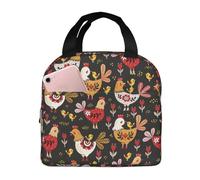 fifbird Sac à déjeuner isotherme réutilisable Motif poule