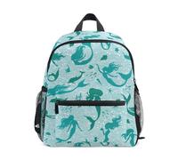 fifbird Sac à dos de 30,5 cm - Sac à dos léger et durable - Motif poissons et sirènes, Multicolore-658, taille unique