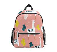 fifbird Sac à dos léger de 30,5 cm avec porte-bouteille et motif animal lama, cactus tropical, sac à dos léger pour maternelle, Multicolore-1037, taille unique