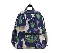 fifbird Sac à dos léger de 30,5 cm avec porte-bouteille et motif animal lama, cactus tropical, sac à dos léger pour maternelle, Multicolore-1038, taille unique