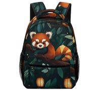fifbird Sac à dos unisexe avec 1 poche avant Motif panda Rouge Arbre de nuit