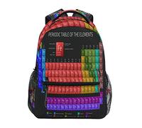 fifbird Sac à dos unisexe avec tableau périodique des éléments, grand sac à dos durable, sac à dos pour ordinateur portable