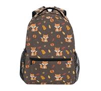 fifbird Sac à dos unisexe en forme de canard, flamant rose, anneau de natation, pour ordinateur portable, école, voyage, sac à dos pour affaires, renard mignon et citrouille, sac à dos d'école