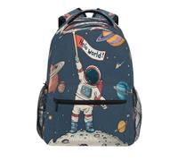 fifbird Sac à dos unisexe Hello World Astronaute P-Lanet Earth Space Sac à dos d'école Sac à dos de voyage Sac d'école Sac à dos