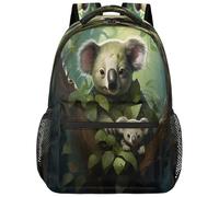 fifbird Sac à dos unisexe mignon koala familial cartable grand sac à dos léger pour ordinateur portable pour hommes, femmes, étudiants, sac à dos cartable cartable