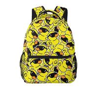 fifbird Sac à dos unisexe pour école, ordinateur portable, grand sac à dos décontracté pour étudiants, adolescents, voyage, sport, travail, sac à dos, Chariot de canard coloré, taille unique