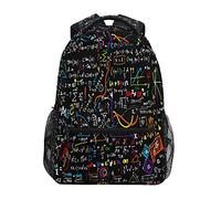 fifbird Sac à dos unisexe pour l'éducation des mathématiques, les parcelles géométriques, les formules d'école, grand sac à dos durable, sac à dos pour ordinateur portable, sac à dos d'école, sac à