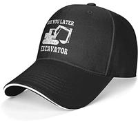 fifbird See You Later Casquette de baseball classique réglable Motif pelleteuse, Noir , Taille unique