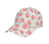 fifbird White Bear Brown Bear Print Tylish Curved-Brim Baseball Cap - Full Print Polyester Hat for All Seasons and Genders, Pêche rose., Taille unique