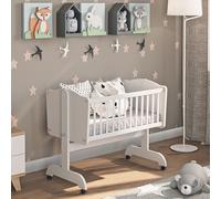 FiFi Lit bébé & berceau avec fonction balancelle incl. matelas sur roulettes 90x40cm