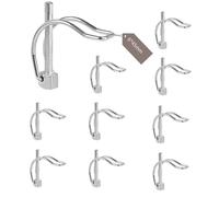 FIFIBANG 10 Pièces Goupille clips Tube, Ø6X45MM Goupilles de Verrouillage Forme D, goupille Securite en Acier au Carbone Galvanisé pour remorque, entretien de pelouse