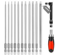 FIFIBANG 11Pcs Tournevis à Main Sets Magnétique, 150mm Embouts de tournevis Torx avec 2 Tournevis À Cliquet, T5 T6 T7 T8 T9 T10 T15 T20 T25 T27 T30 T40 Tamper Proof tourneviss embout magnétiqu