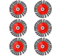 FIFIBANG 4 Pièces Brosse Metallique pour Meuleuse, Ø125 mm Brosses métallique meuleuse d'angle, M14 Metallique pour Perceuse Disque