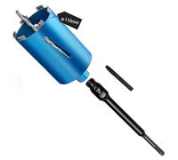 FIFIBANG M22 Couronne de forage diamantée, Ø110mm Dosensenker pour carotteuse, 200mm couronne de forage humide/sèche avec Turbo, SDS-Plus Dosensenker diamanté pour marteau-piqueur, couronne de forage