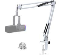 Fifine AM8 Bras Micro Blanc, Support Micro Blanc Fifine USB/XLR Studio Micro avec Adaptateur à vis de 3/8"" à 5/8"", Pied de Micro Pince de Perche Micro Fifine AM8 pour Gaming, Podcasting par