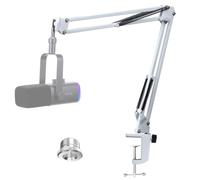 Fifine AM8 Bras Micro Blanc USB/XLR Studio Micro avec Adaptateur à vis de 3/8" à 5/8", Pied de Micro Pince de Perche Micro pour Gaming, Podcasting par YOUSHARES