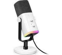 FIFINE AM8 USB/XLR Gaming Microphone pour streaming podcast studio, USB Dynamic Microphone PC, blanc