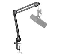 FIFINE BM63 Bras de microphone robuste, bras de suspension réglable en ciseaux avec support de bureau, vis de 1,6 cm, attaches de câble, pour enregistrement, jeux, streaming, podcasting-BM63