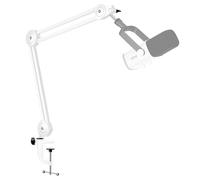 FIFINE Bras de microphone, support de microphone réglable, adaptateur 3/8" à 5/8", clip pour microphone, trois serre-câbles