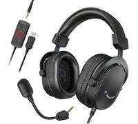FIFINE Casque Gamer PC, Casque Gaming avec Micro pour PS4 PS5 Xbox Switch, avec Son Surround 7.1