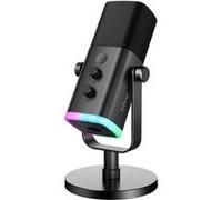 FIFINE Dynamic Microphone USB/XLR avec Mute Tactile, Prise Casque et Contrôles I/O Ampligame AM10 - Blanc G