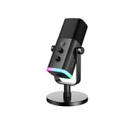 FIFINE Dynamic Microphone USB/XLR avec Mute Tactile, Prise Casque et Contrôles I/O Ampligame AM10 - Blanc