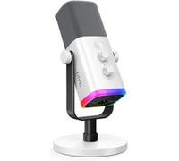 FIFINE Dynamic Microphone USB/XLR avec Mute Tactile, Prise Casque et Contrôles I/O Ampligame AM8 - Noir