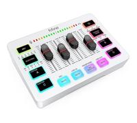 FIFINE Gaming Audio Mixer Streaming RGB PC Mixer pour Podcast Enregistrement