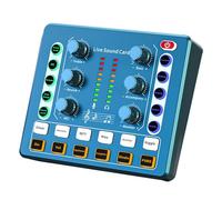 Fifine Gaming Audio Mixer Table d'harmonie, carte son équipement de diffusion en direct, interface audio de carte son pour les jeux, équipements Dj changeur de voix